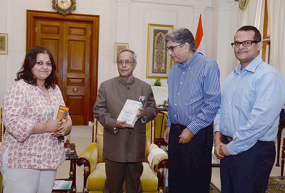 Vinod Mehta, Indranil Roy, and Pranab Mukherjee