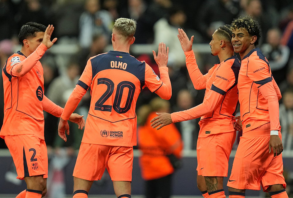 Newcastle United vs fc Barcelona UEFA Champions League soccer-Lamine Yamal