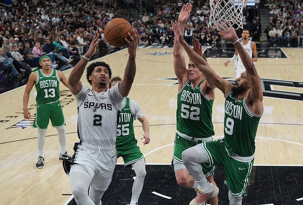 San Antonio Spurs Vs Boston Celtics NBA basketball-Dylan Harper