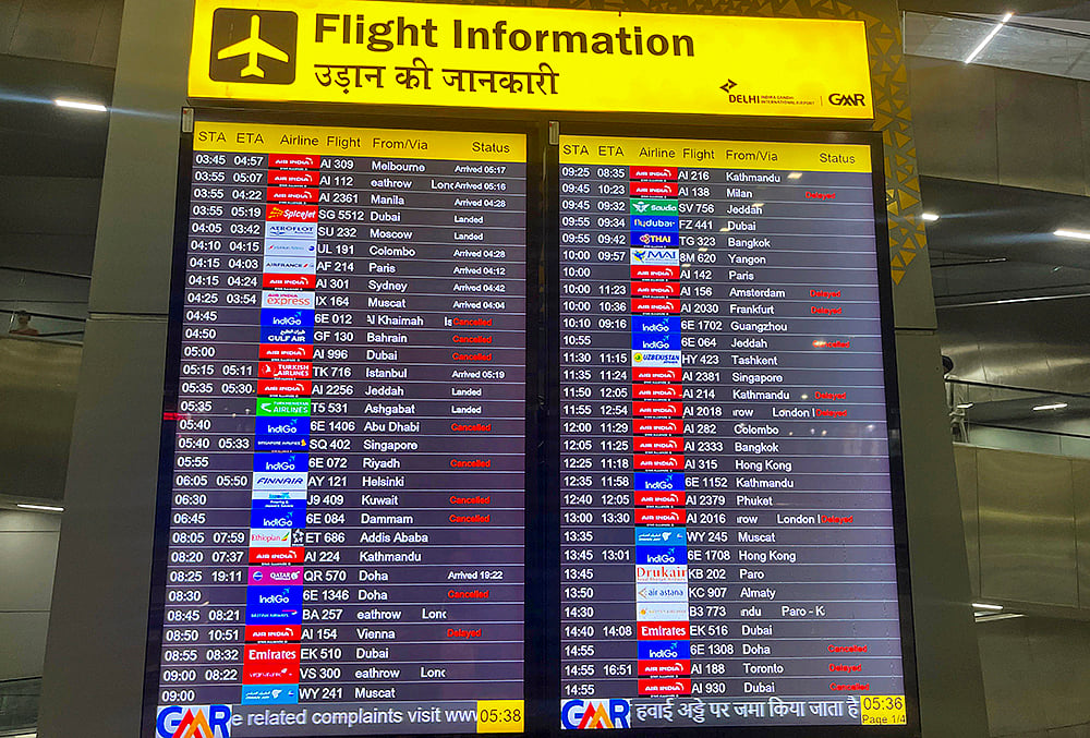 Iran-Israel conflict: Flight cancellations in Delhi
