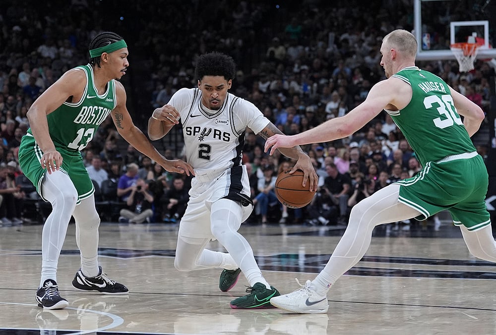 San Antonio Spurs Vs Boston Celtics NBA basketball-Dylan Harper