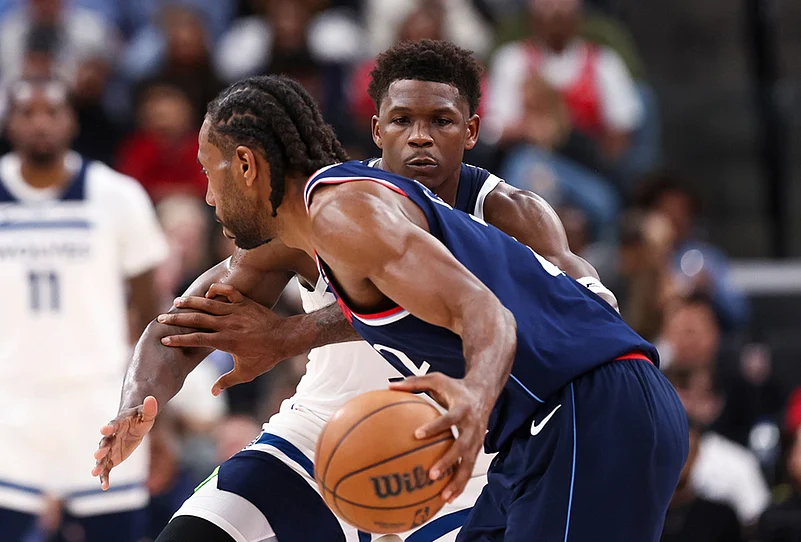 Los Angeles Clippers Vs Minnesota Timberwolves NBA basketball-Anthony Edwards