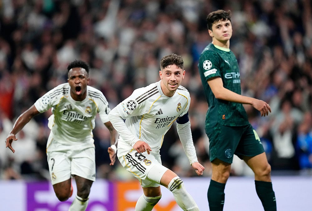 Real Madrid vs Manchester City Champions League soccer-Federico Valverde