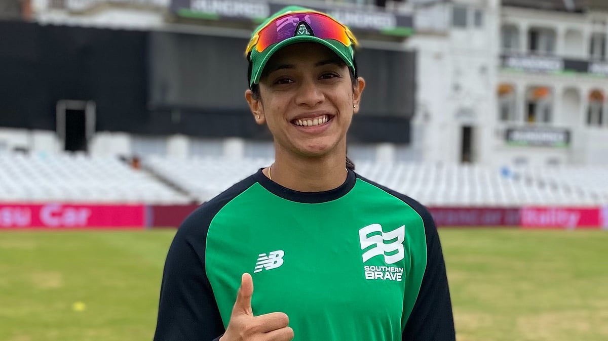 File photo of India batter Smriti Mandhana competing in The Hundred for Southern Brave. - X/The Hundred