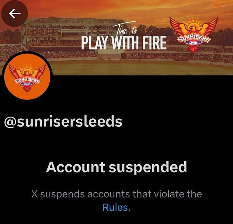 Sunrisers Leeds X account