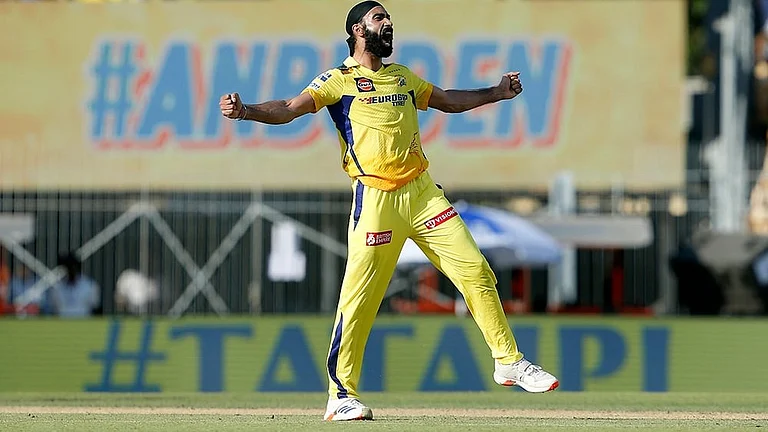 Simarjeet Singh in action for CSK in IPL. - | Photo: AP/R. Parthibhan