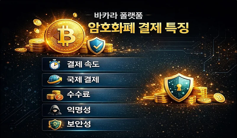 바카라 플랫폼의 암호화폐 결제 지원 구조