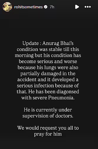 Anurag Dobhal's manager shares update on his health