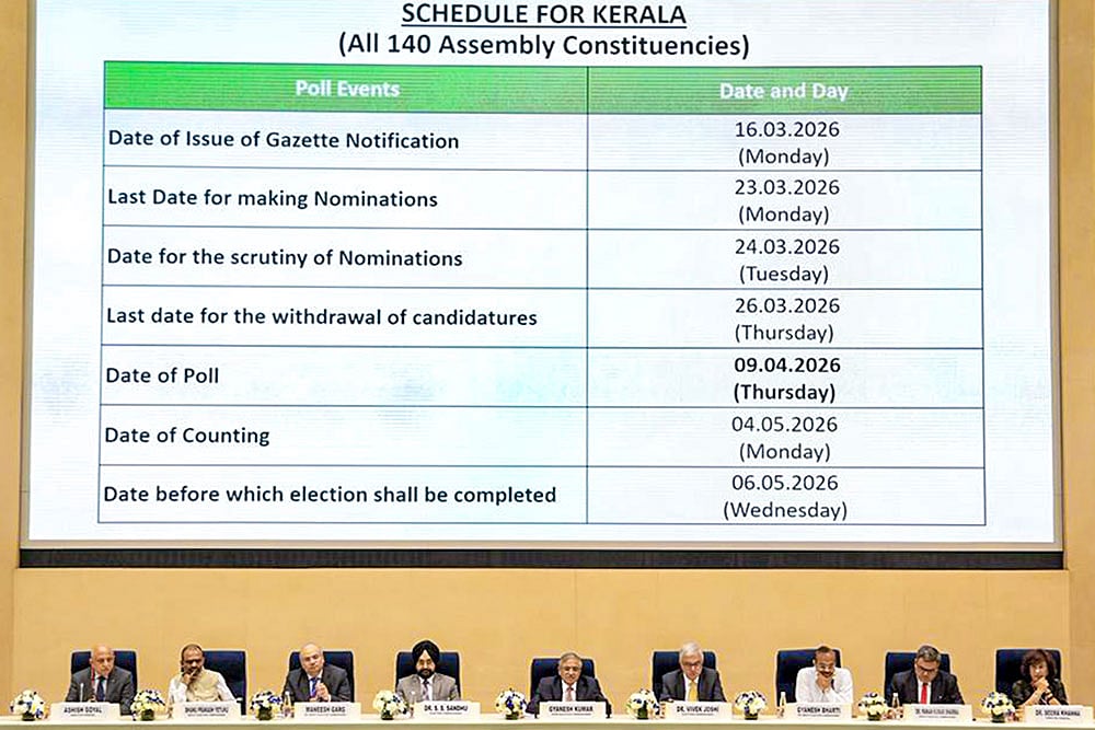 Assembly election schedule for Kerala