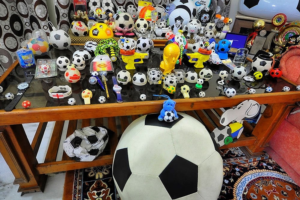 Football memorabilia collector