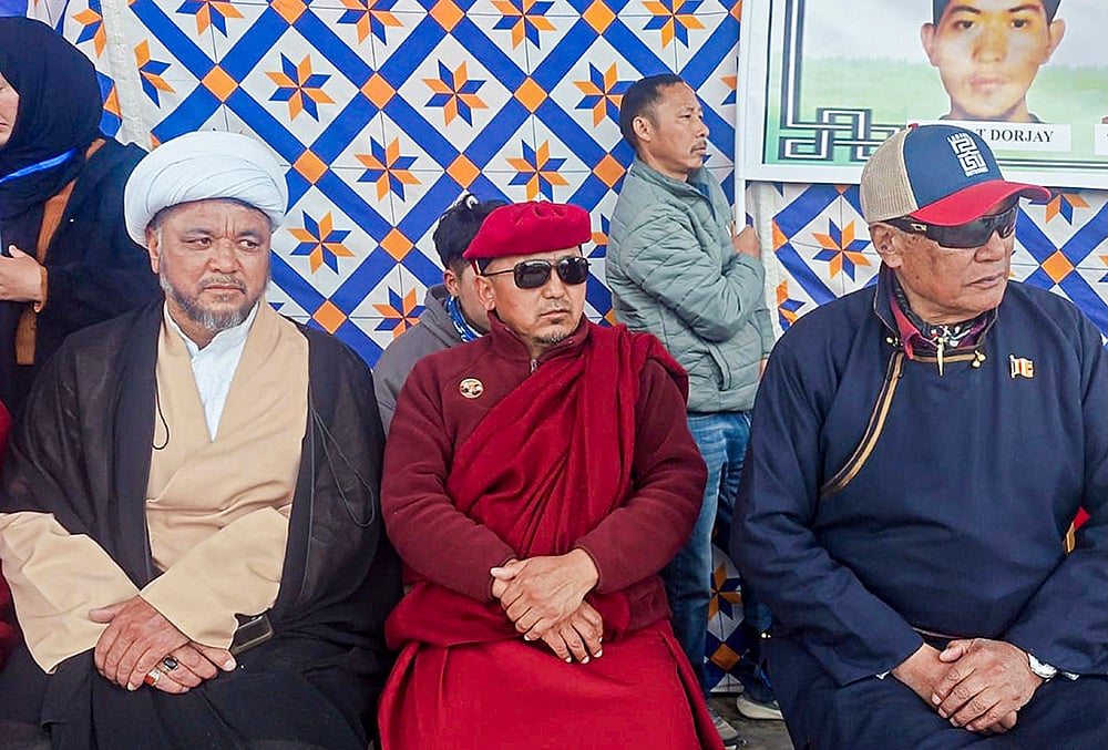 Protest in Leh