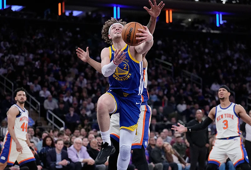 New York Knicks Vs Golden State Warriors NBA game-Brandin Podziemski