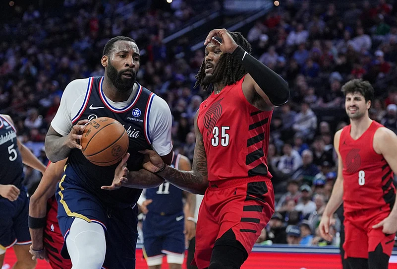 Philadelphia 76ers Vs Portland Trail Blazers NBA game-Andre Drummond