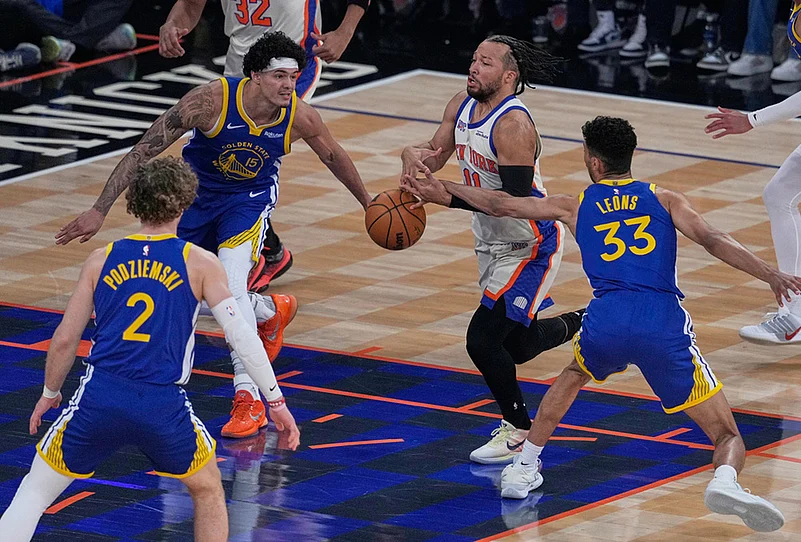 New York Knicks Vs Golden State Warriors NBA game-Jalen Brunson