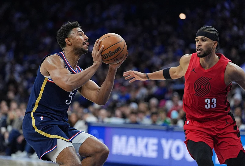 Philadelphia 76ers Vs Portland Trail Blazers NBA game-Quentin Grimes