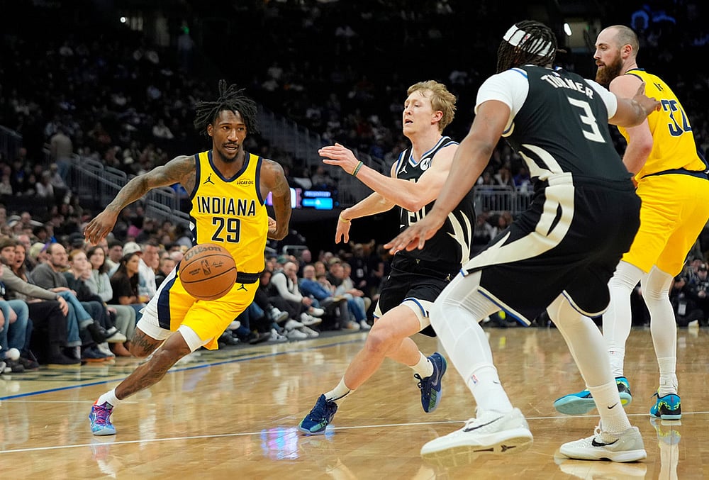 Milwaukee Bucks Vs Indiana Pacers NBA game-Quenton Jackson