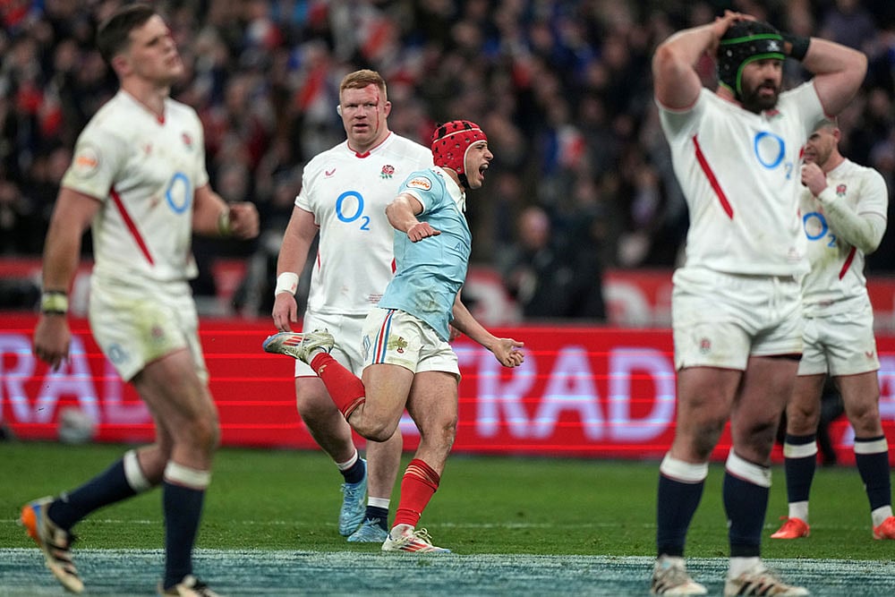 Six Nations Rugby Union Match: France vs England  Louis Bielle‑Biarrey