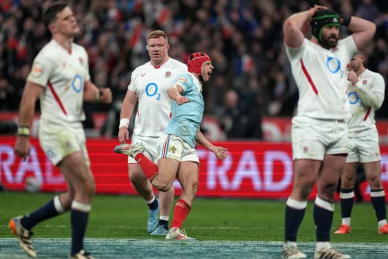 Six Nations Rugby Union Match: France vs England Louis Bielle‑Biarrey