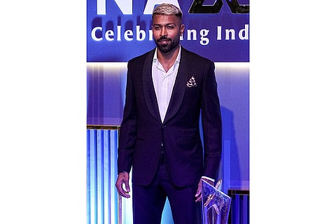 Indian men's cricket team player Hardik Pandya during the BCCI Naman Awards 2026, in New Delhi.