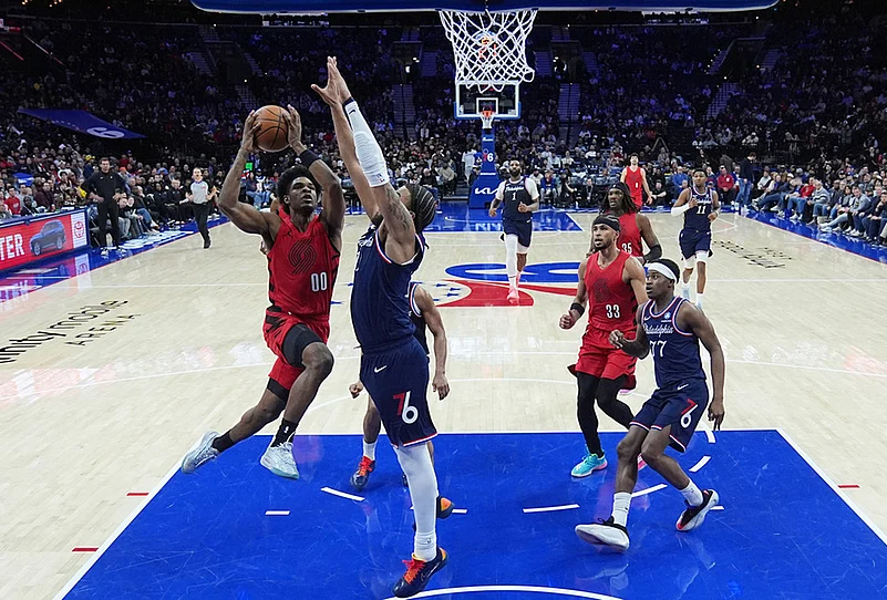 Philadelphia 76ers Vs Portland Trail Blazers NBA game-Scoot Henderson