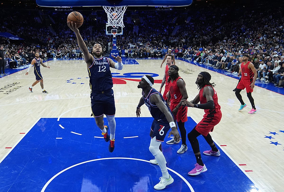 Philadelphia 76ers Vs Portland Trail Blazers NBA game-Trendon Watford