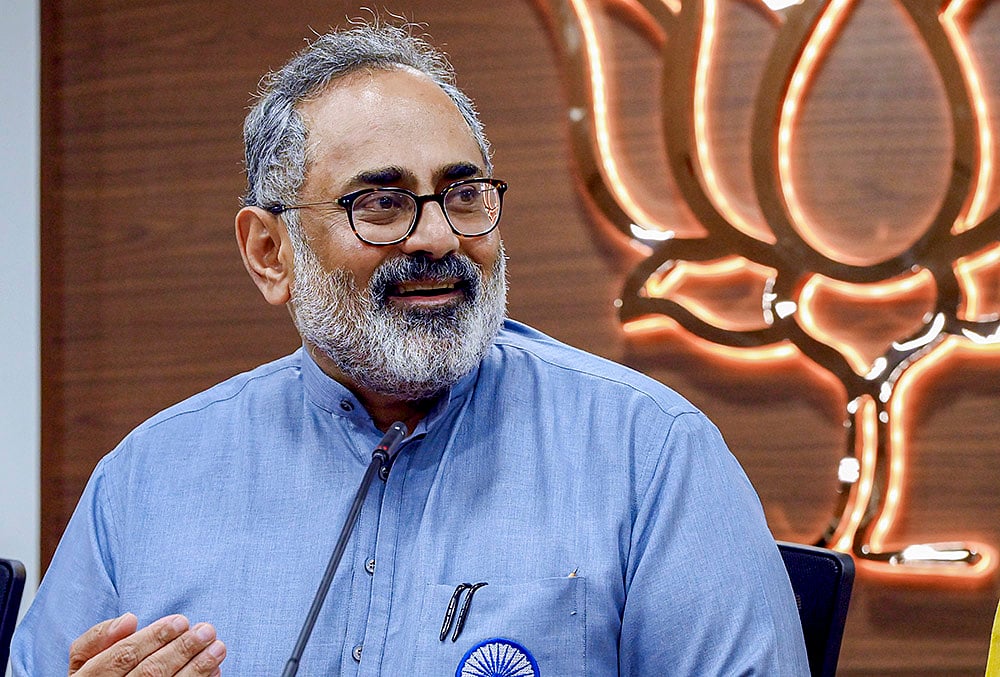 Rajeev Chandrasekhar addresses press conference in Thiruvananthapuram