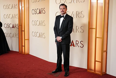 Leonardo DiCaprio arrives at the Oscars at the Dolby Theatre in Los Angeles. 