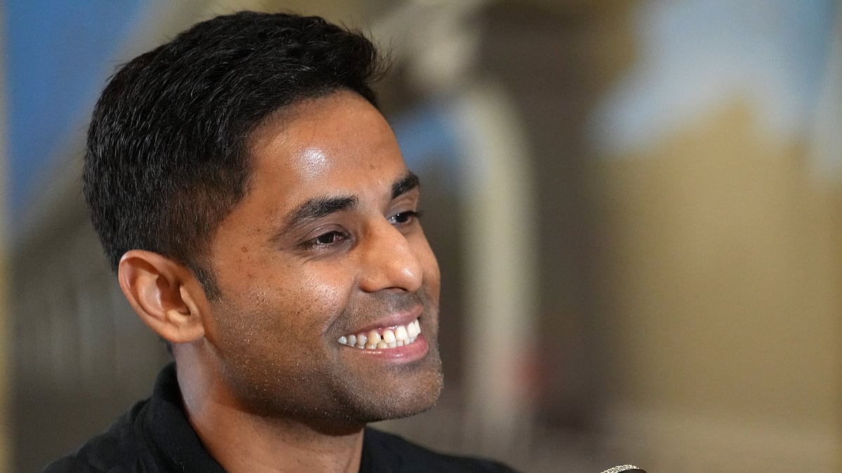 ICC Men's T20 World Cup-winning India captain Suryakumar Yadav speaks during an interview with PTI in New Delhi. - PTI