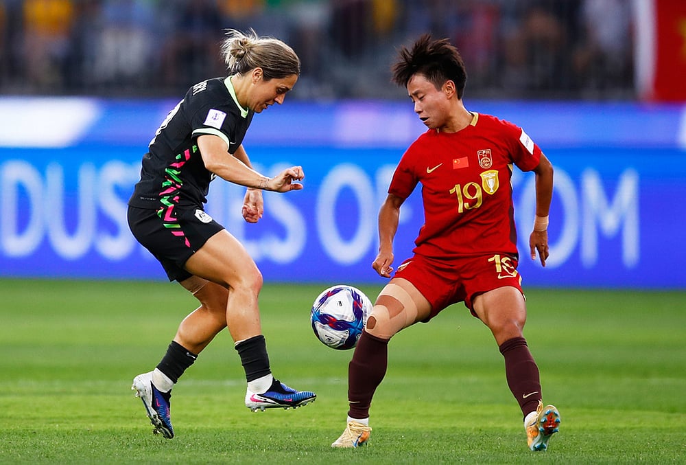 China Vs Australia Semi-Final AFC Womens Asia Cup soccer-Australias Katrina Gorry