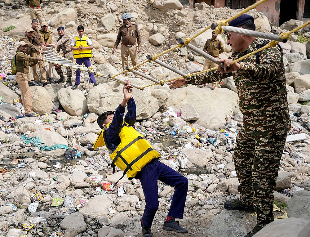 Disaster management exercise in Nainital
