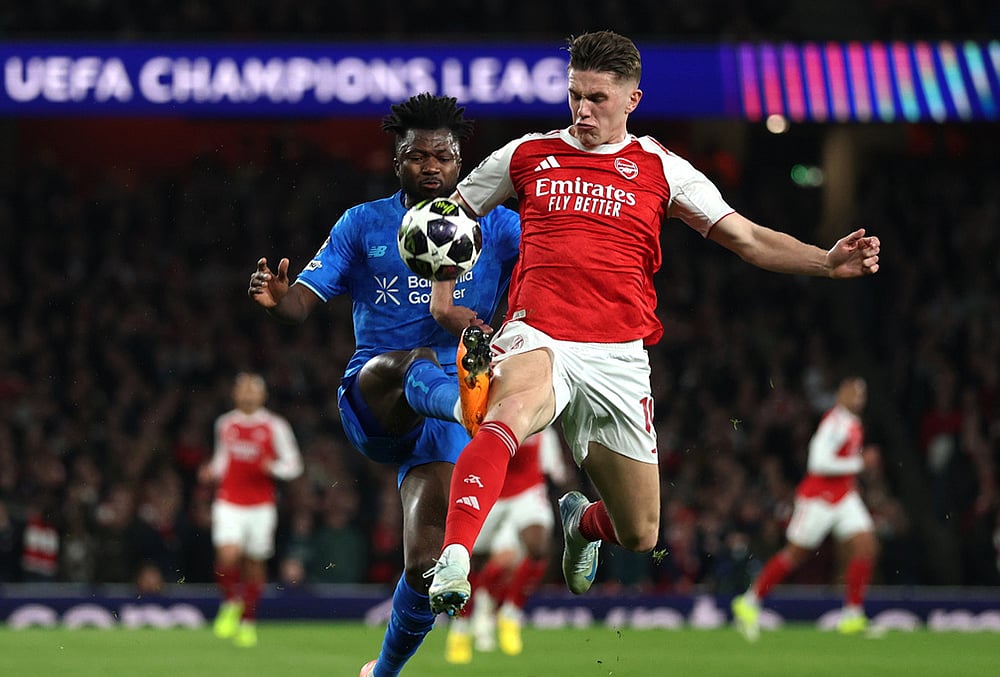 Arsenal vs Bayer Leverkusen Champions League soccer-Edmond Tapsoba