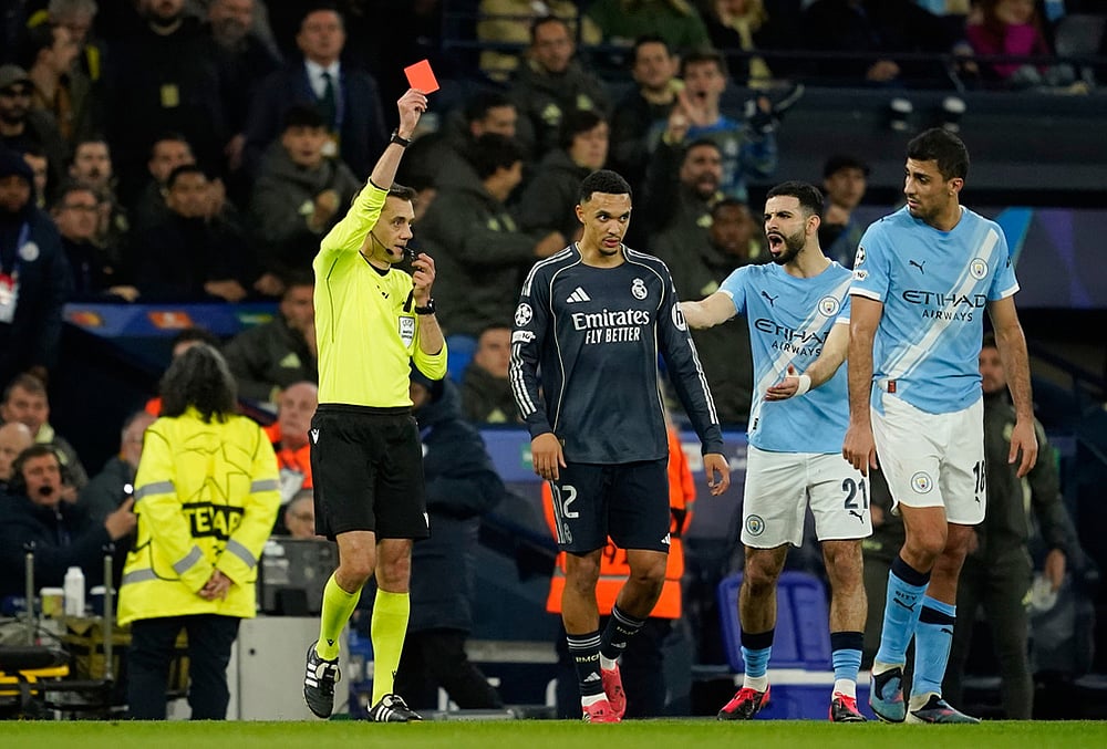 Manchester City vs Real Madrid Champions League soccer-Clement Turpin