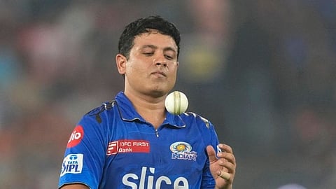 India spinner Piyush Chawla in the Mumbai Indians jersey.