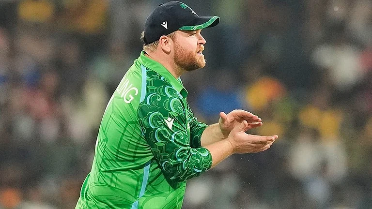 Ireland's captain Paul Stirling during the T20 World Cup cricket match between Sri Lanka and Ireland in Colombo, Sri Lanka. - | Photo: AP/Eranga Jayawardena