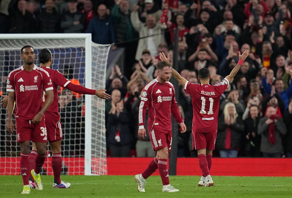 Liverpool vs Galatasaray Champions League Soccer-Mohamed Salah