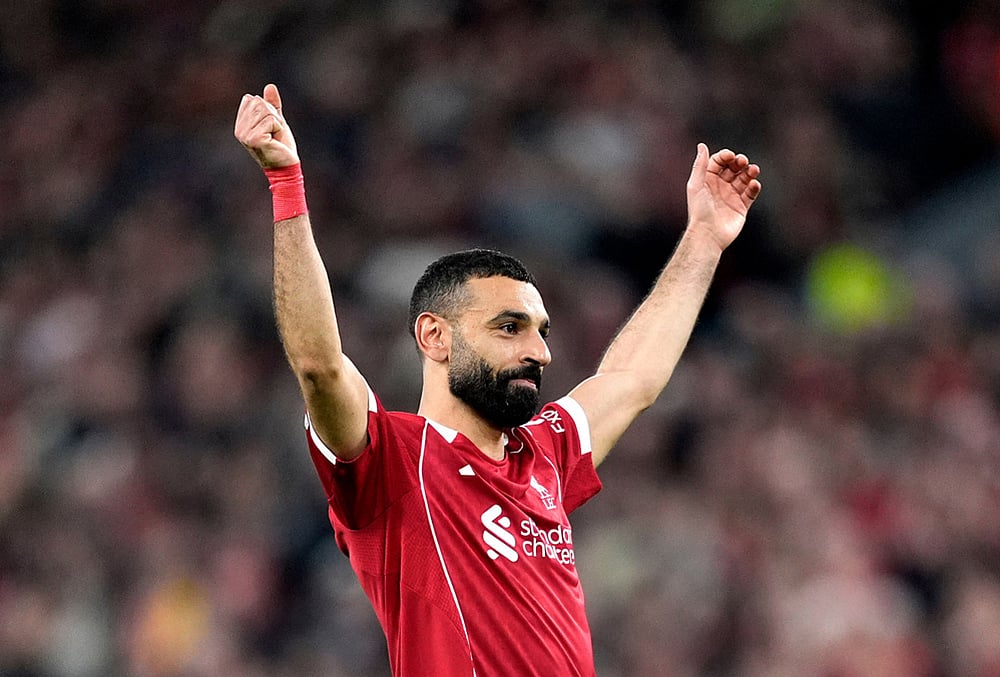 Liverpool vs Galatasaray Champions League Soccer-Mohamed Salah 