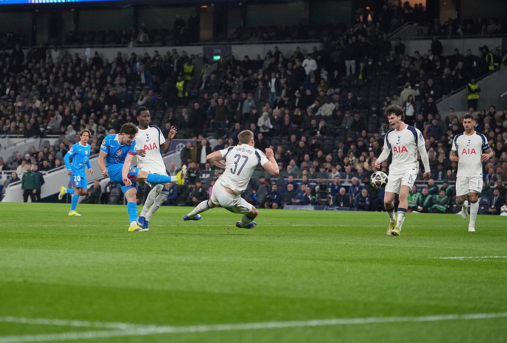 Tottenham vs Atletico Madrid Champions League Soccer-Julian Alvarez
