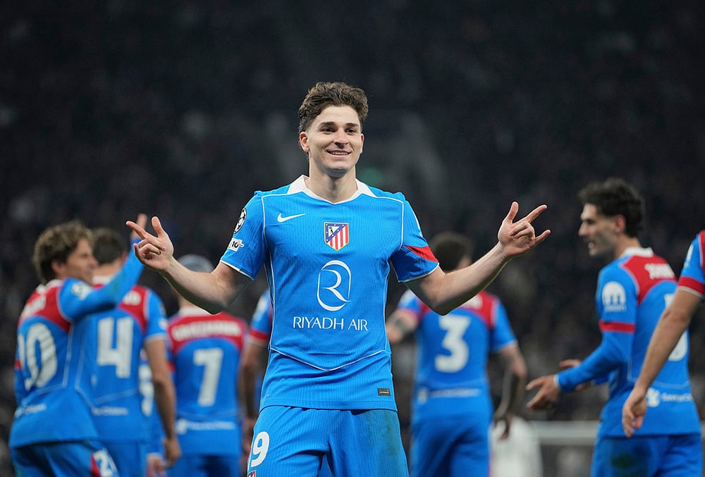 Tottenham vs Atletico Madrid Champions League Soccer-Julian Alvarez