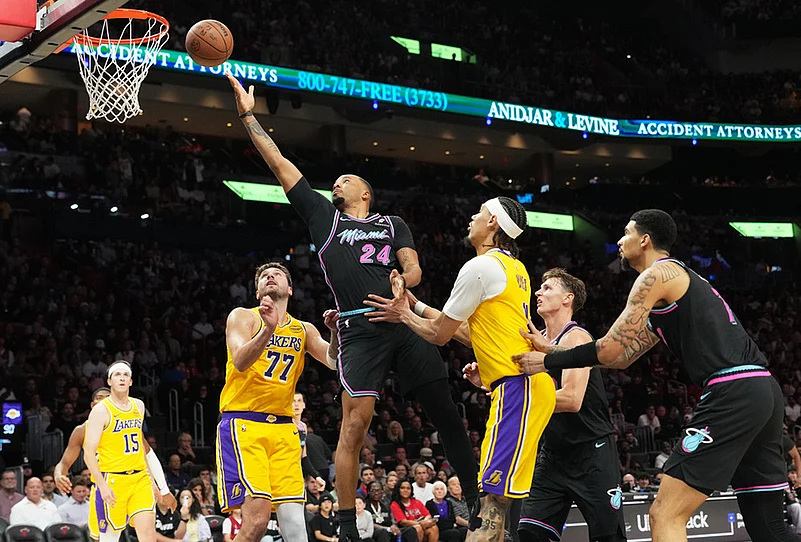 Miami Heat Vs Los Angeles Lakers NBA Basketball game-Norman Powell