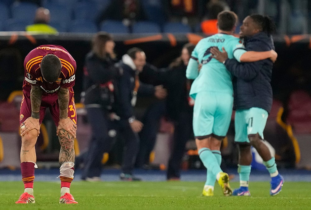 Roma vs Bologna Europa League soccer-Gianluca Mancini