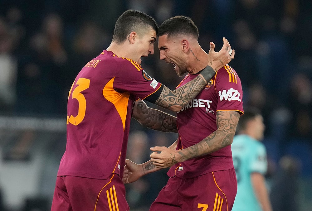 Roma vs Bologna Europa League soccer-Gianluca Mancini