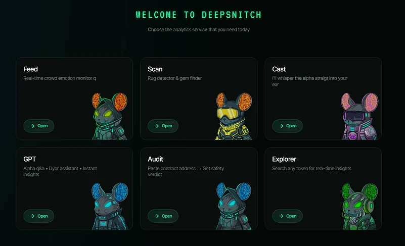 DeepSnitch dashboard