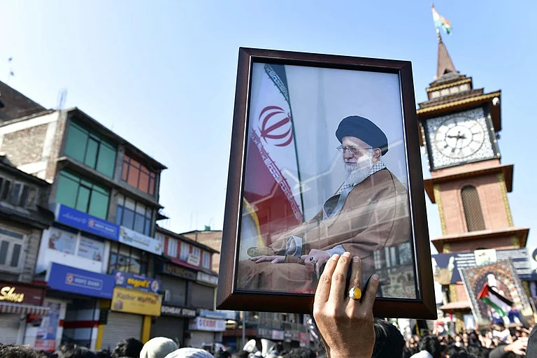 Outcry at Home: Muslims in Lal Chowk, Srinagar, protest against the killing of Iran’s Supreme Leader Ali Khamenei by the US-Israel alliance - | Photo: Yasir Iqbal