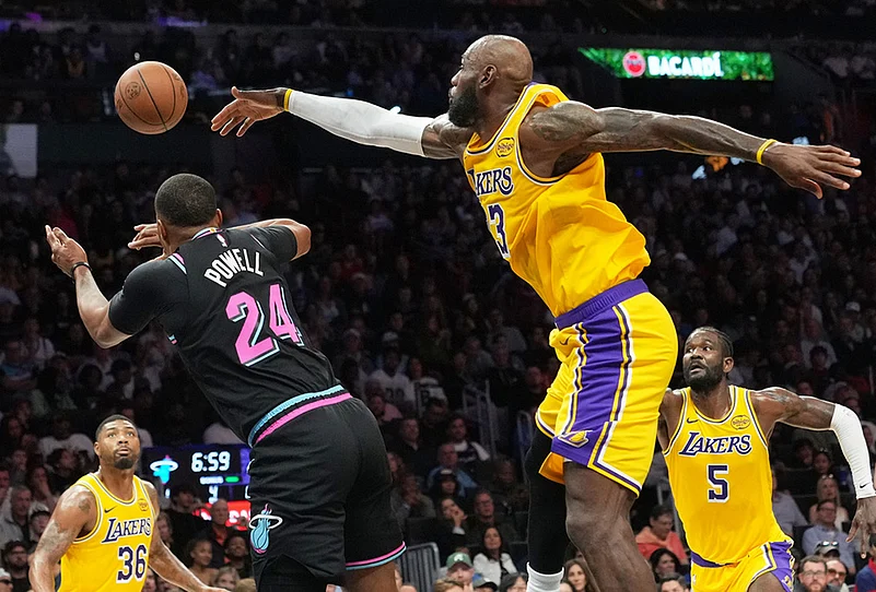 Miami Heat Vs Los Angeles Lakers NBA Basketball game-Norman Powell