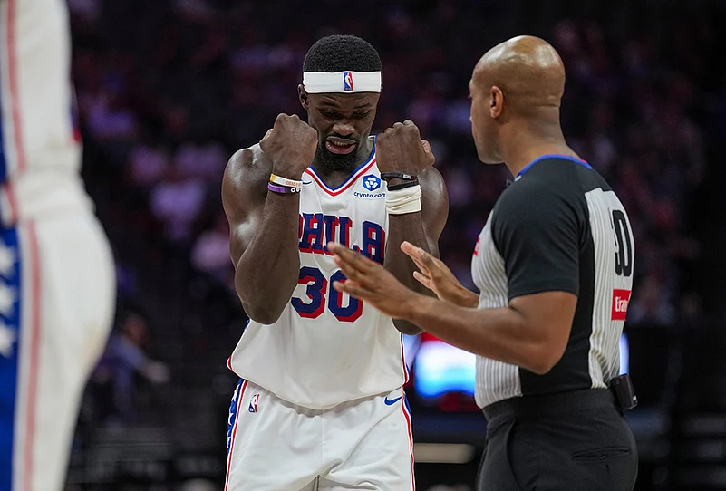 Sacramento Kings Vs Philadelphia 76ers NBA Basketball game-Adem Bona