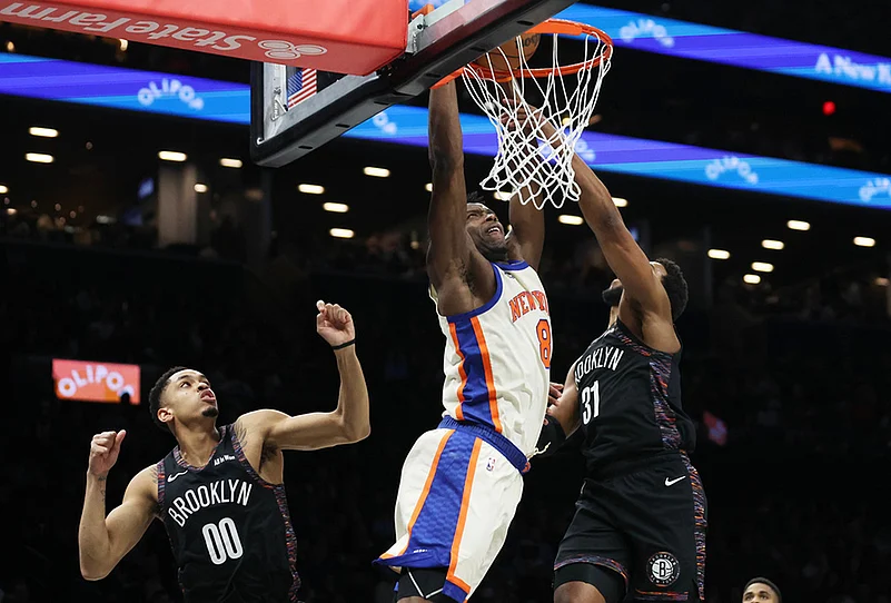 Brooklyn Nets Vs New York Knicks NBA basketball-Og Anunoby