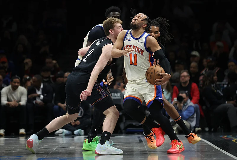 Brooklyn Nets Vs New York Knicks NBA basketball-Jalen Brunson