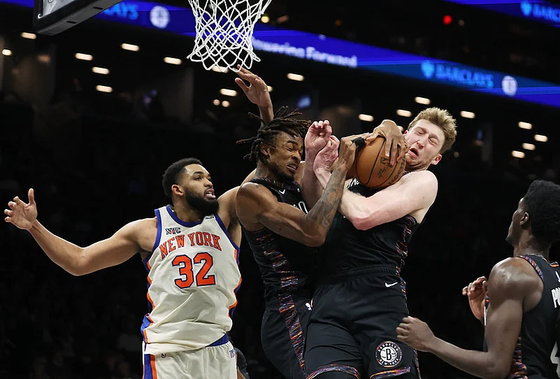 Brooklyn Nets Vs New York Knicks NBA basketball-Nic Claxton