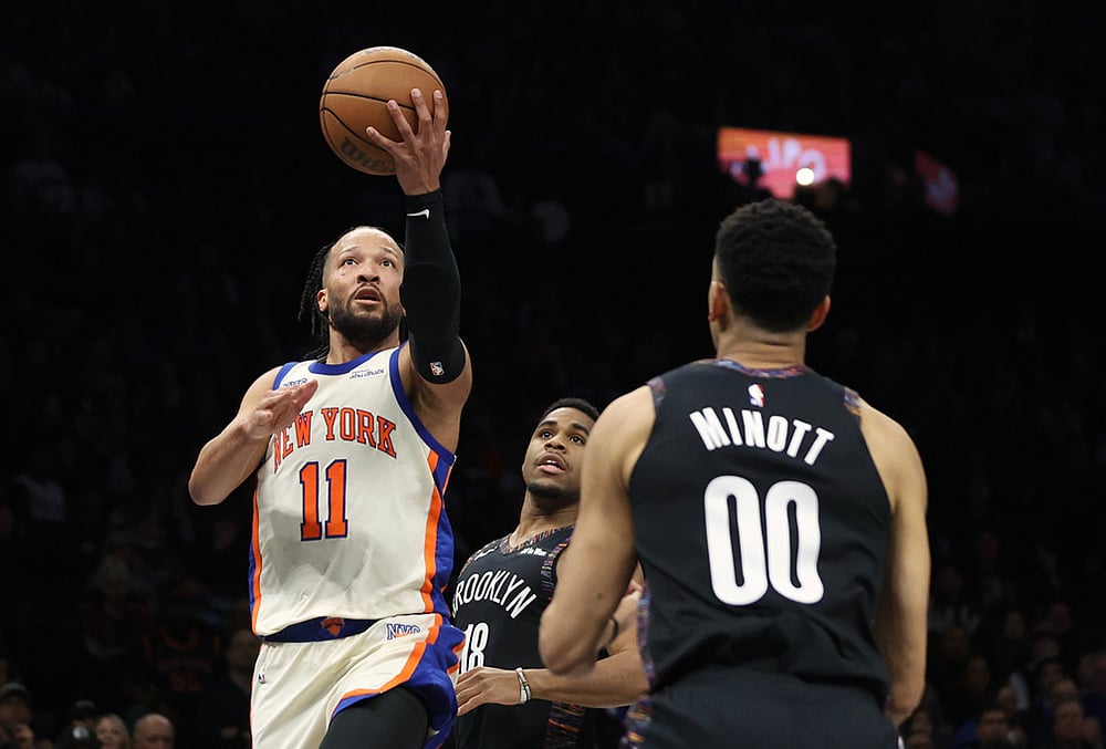Brooklyn Nets Vs New York Knicks NBA basketball-Jalen Brunson