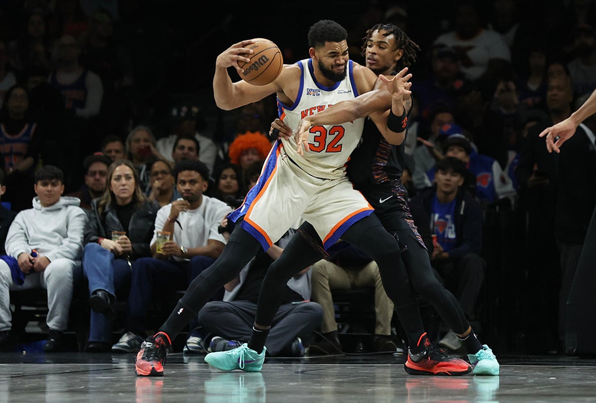 Brooklyn Nets Vs New York Knicks NBA basketball-Karl-Anthony Towns